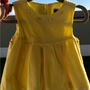 Girls Janie And Jack Yellow Sleeveless Baby Dress